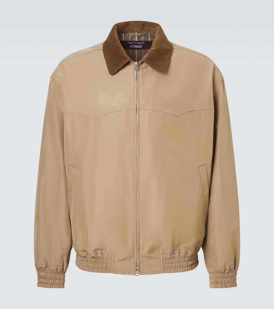 Comme des Garçons Homme Corduroy-trimmed blouson jacket