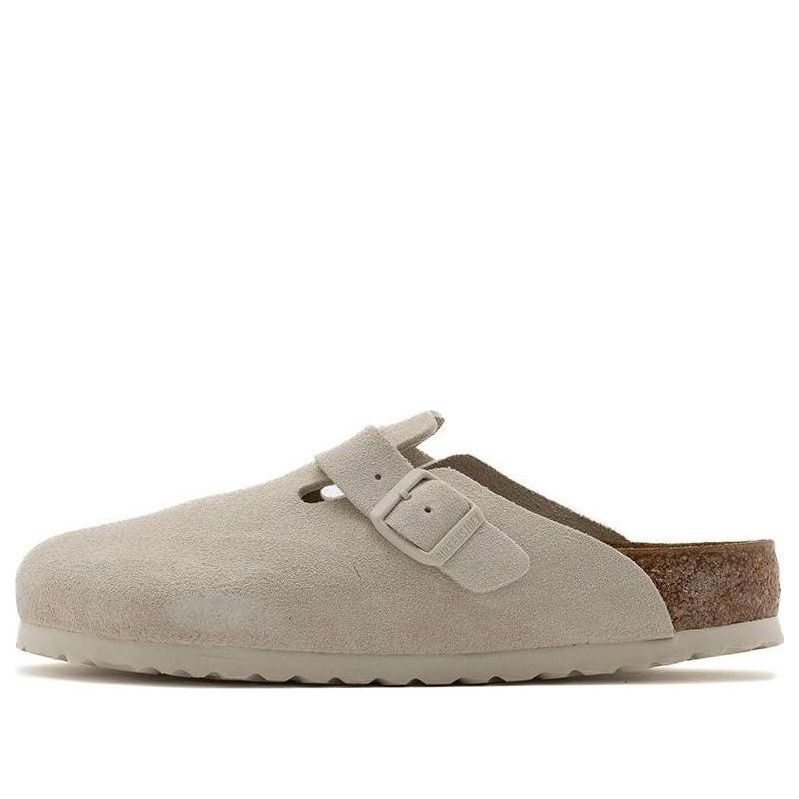 Boston Suede Leather Sandals 'Antique White'
