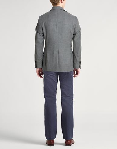 Man Blazer Grey Size 40 Virgin Wool, Elastane