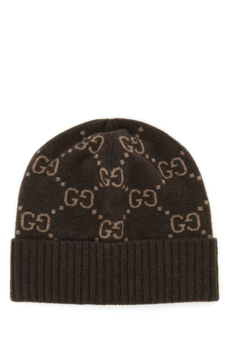 Gg Cashmere Jacquard Hat