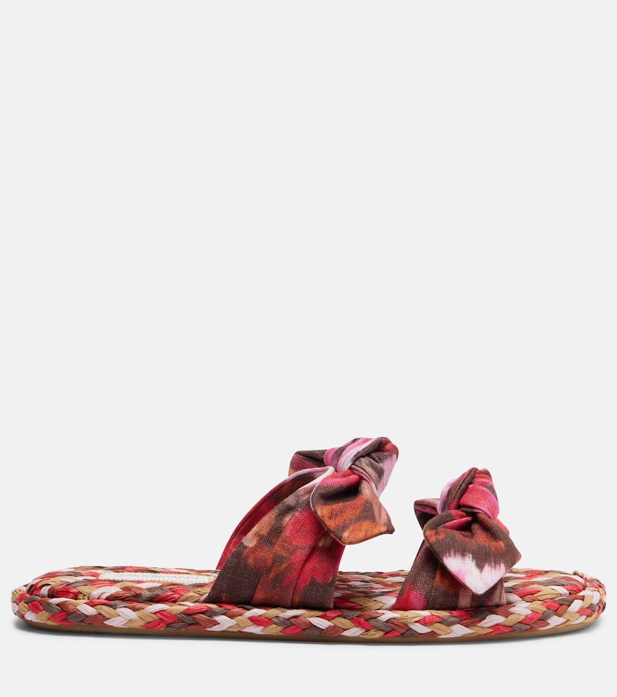 Carousel printed espadrille slides