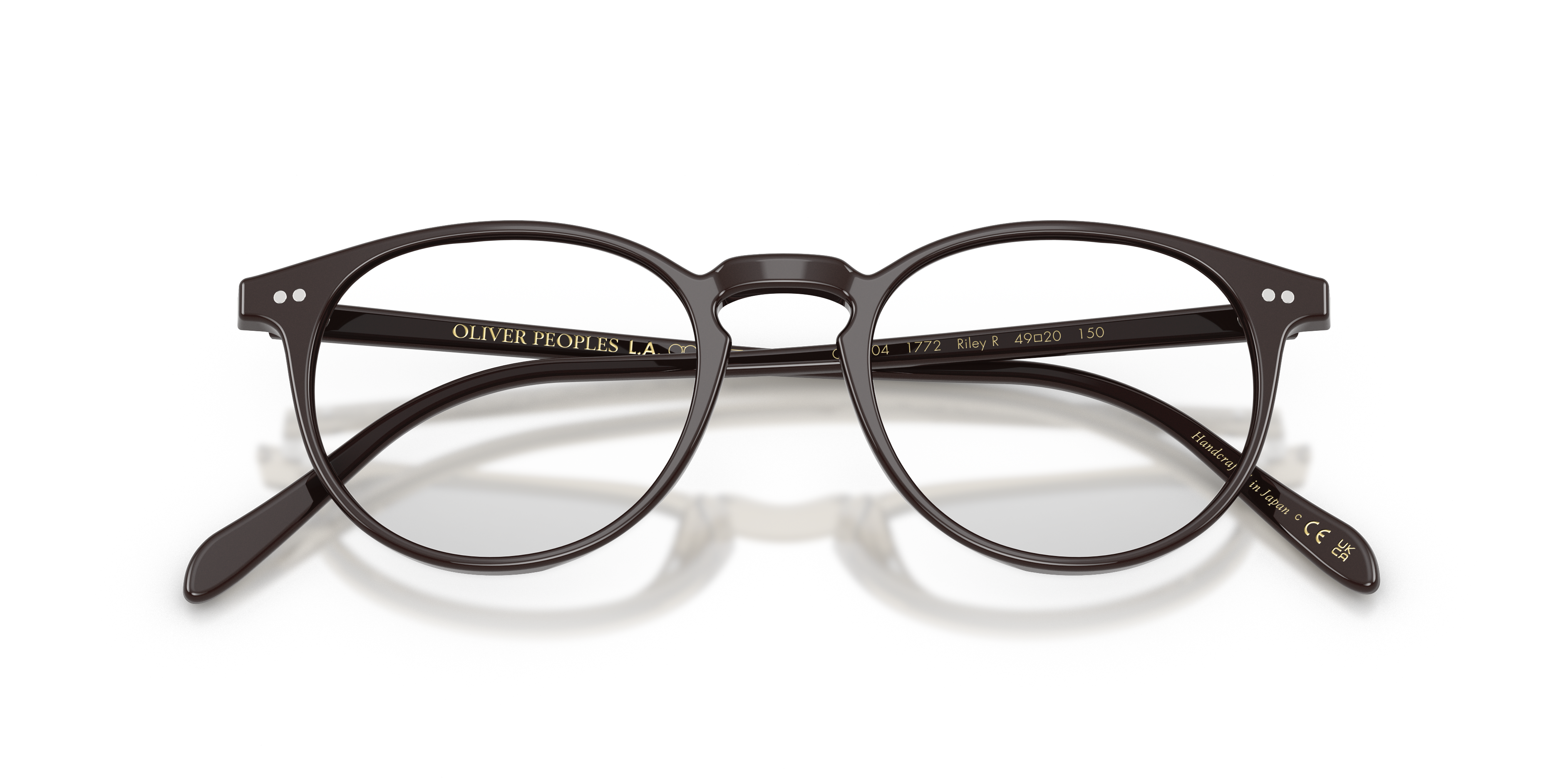 Oliver Peoples Unisex Oliver Peoples OV5004 RILEY-R 1772 Monturas ópticas Acetato Marrón Transparente Pantos Norma