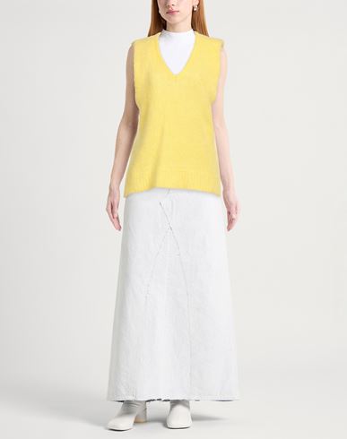 Woman Sweater Yellow Size 4 Mohair wool, Polyamide, Elastane
