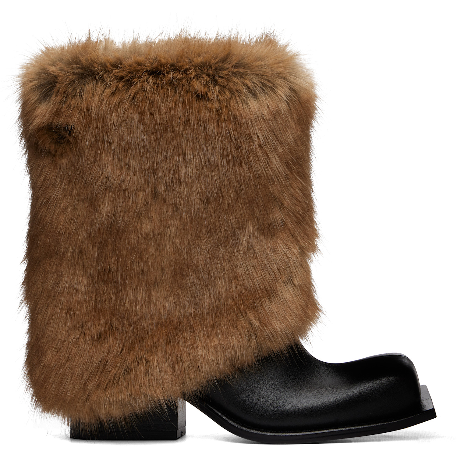 Black Havva Chunky Heel Cropped Trouser Boots