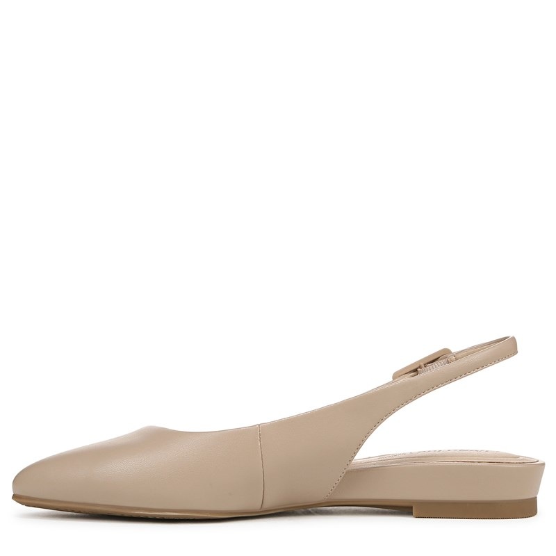 Women's Percy Slingback Flat Shoes (Taupe Faux Leather)