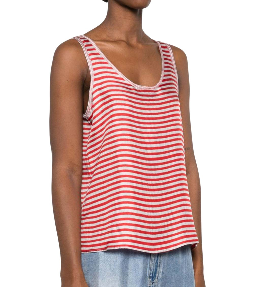 Striped Silk Top