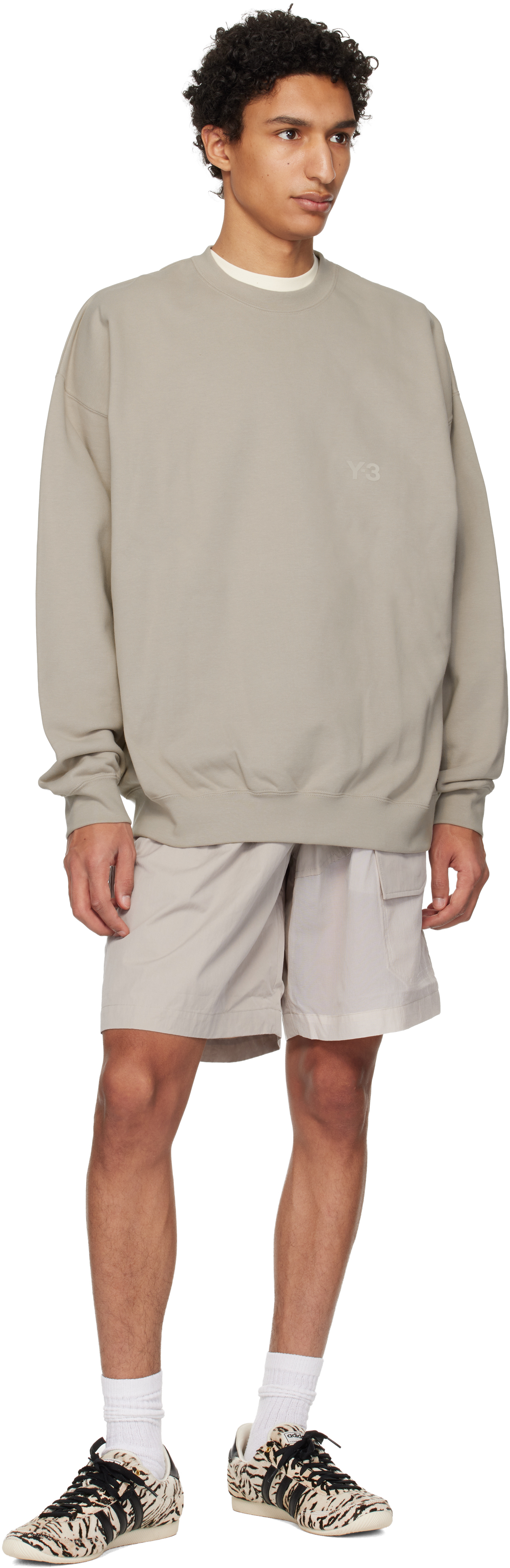 Beige UT Wideleg Cargo Shorts