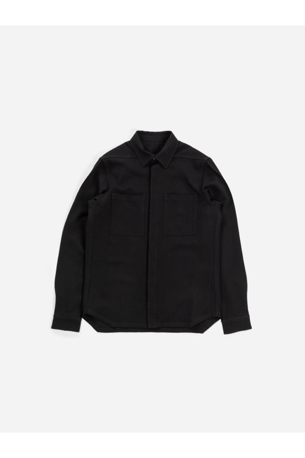 Patch Pocket Work Overshirt — Black