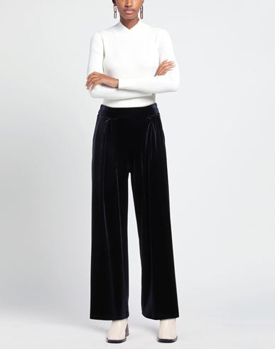 Woman Pants Navy Size M Polyester, Elastane