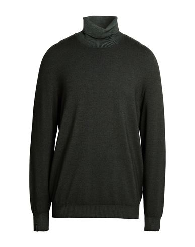 Man Turtleneck Dark green Size 42 Virgin Wool