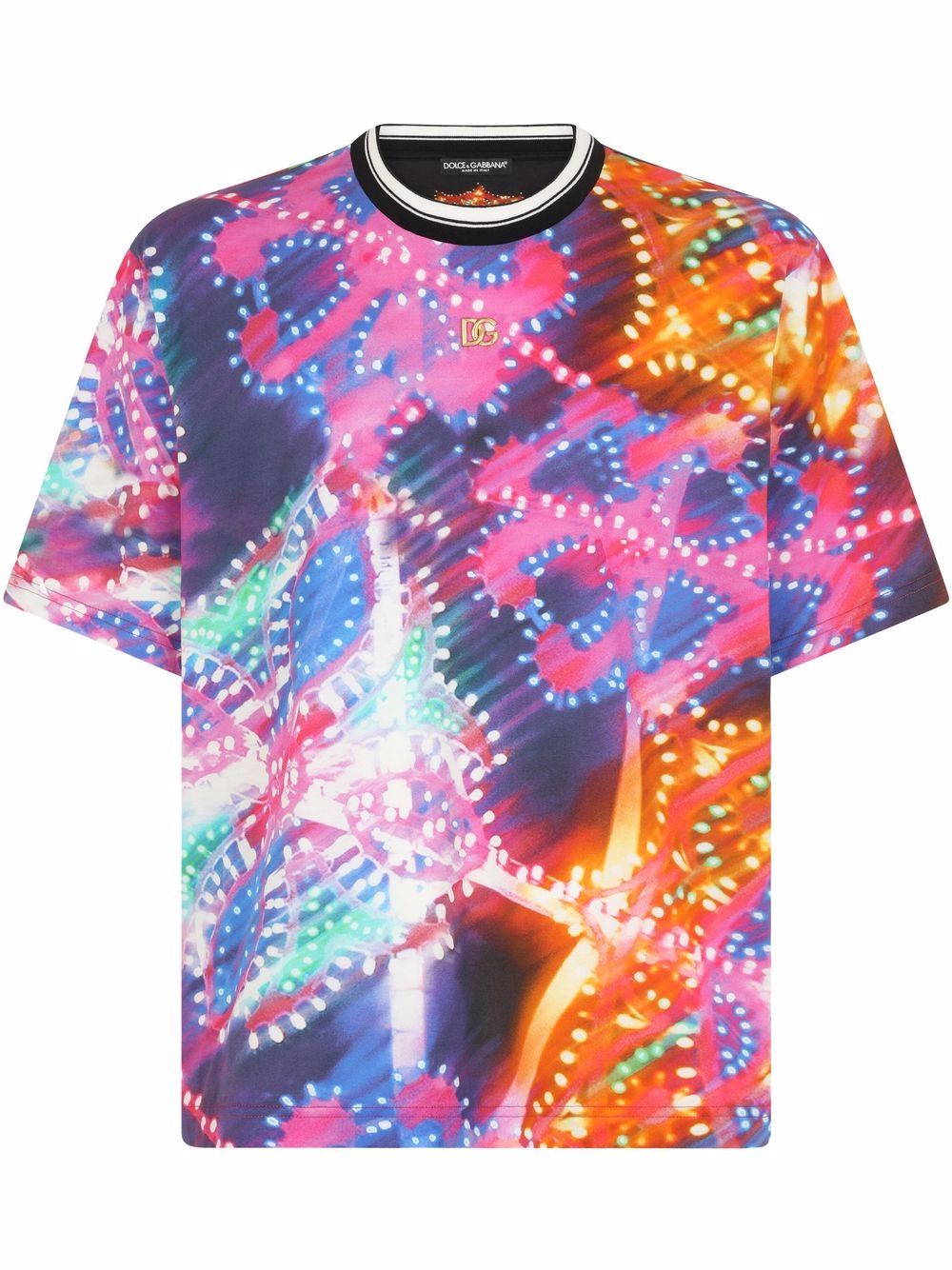 Graphic-print cotton T-shirt - Blue