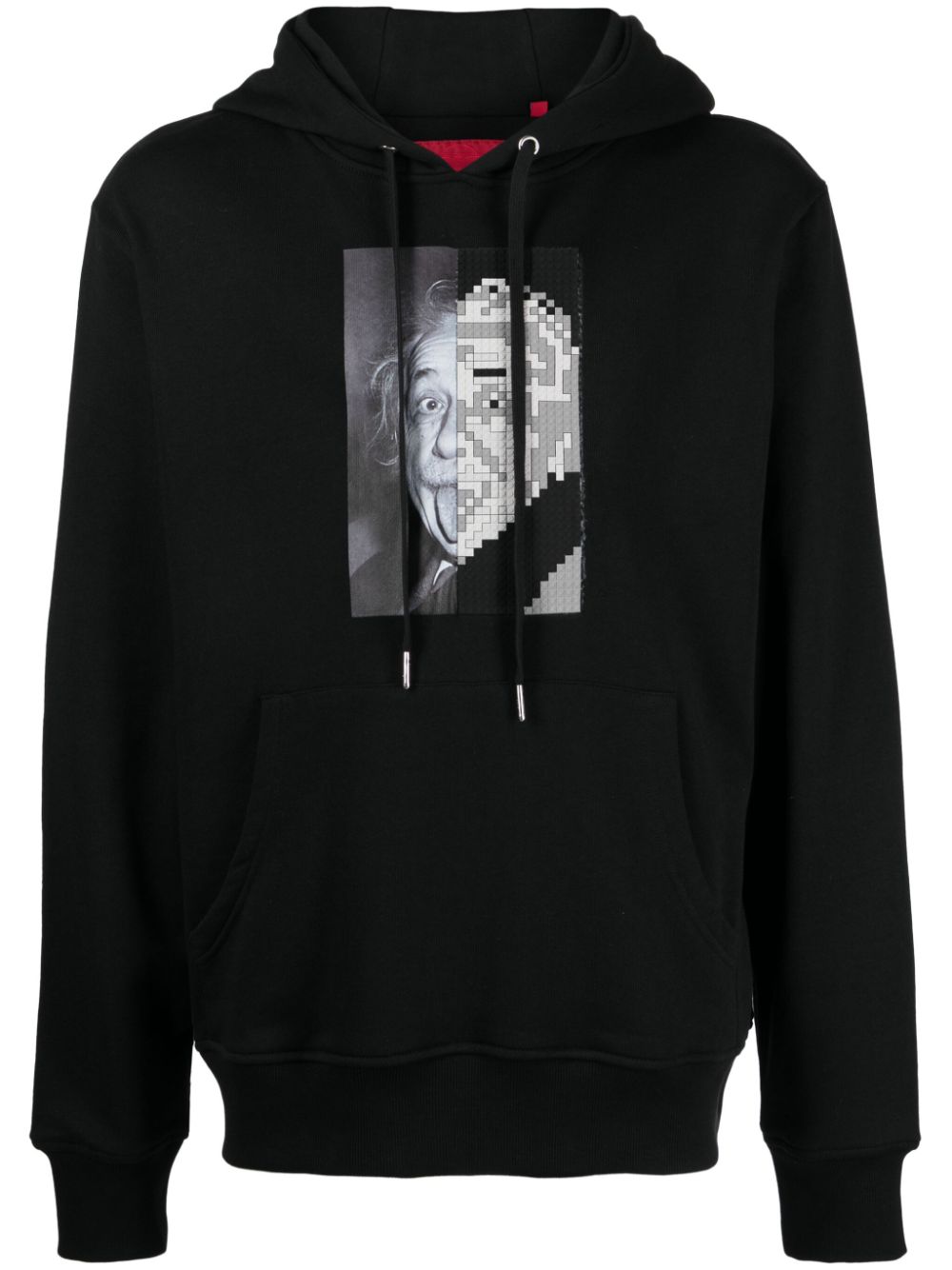 Silly Theory graphic-print cotton hoodie - Black
