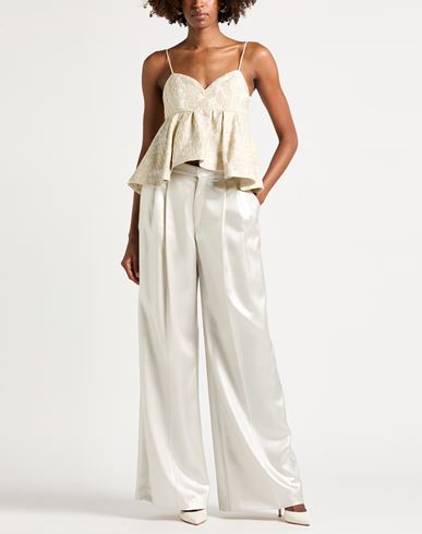Woman Top Cream Size S Polyamide, Polyester