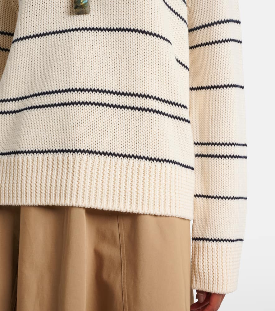 Striped wool-blend sweater