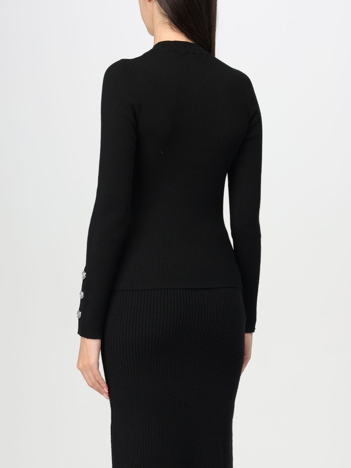 Ribbed-knit top - Black