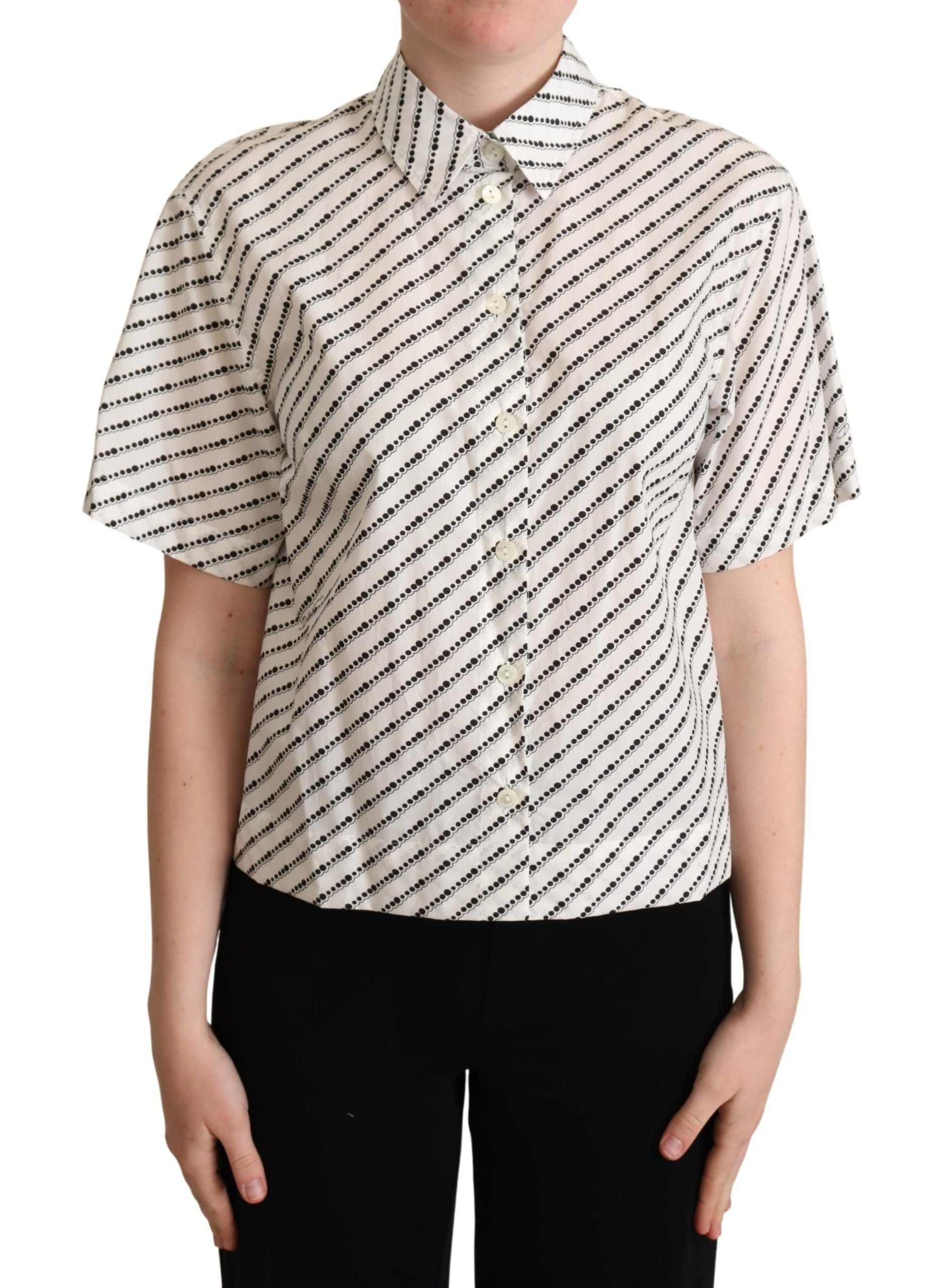 Dotted Cotton Shirt — White
