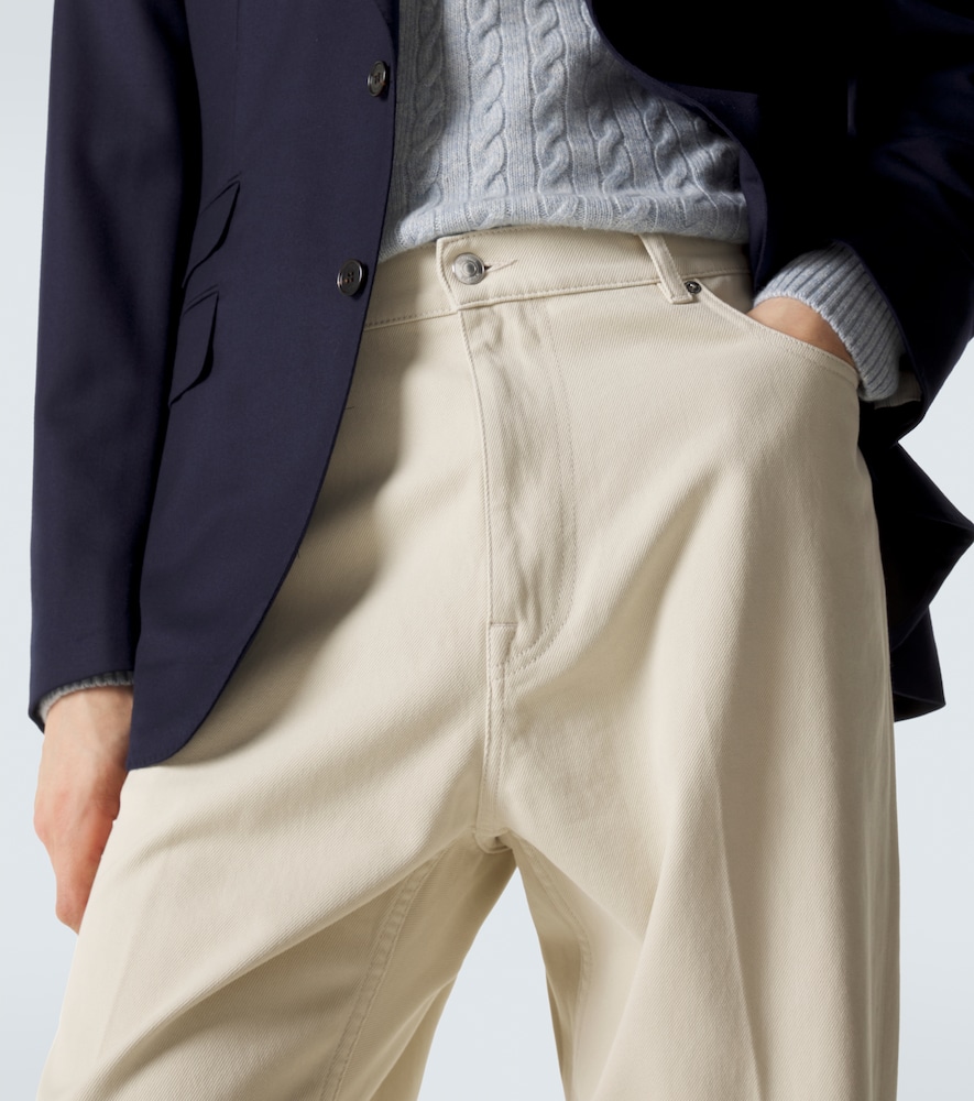 Cotton straight pants