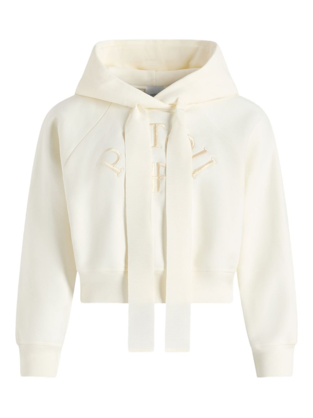 Logo-embroidered hoodie - Neutrals