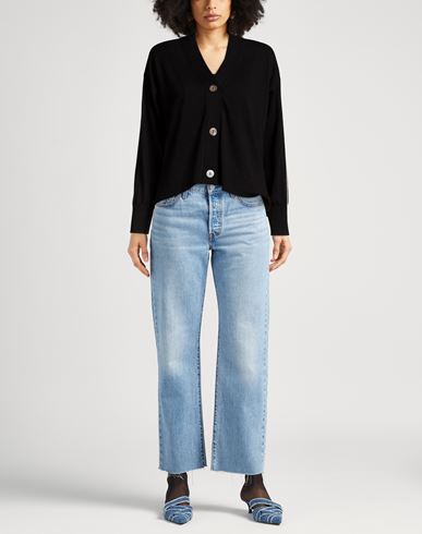 The Fine Essentials Woman Cardigan Black Size 10 Merino Wool