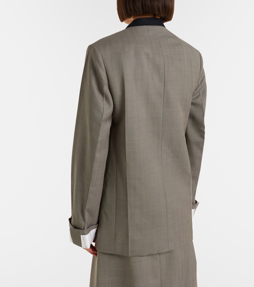 Herringbone virgin wool blazer