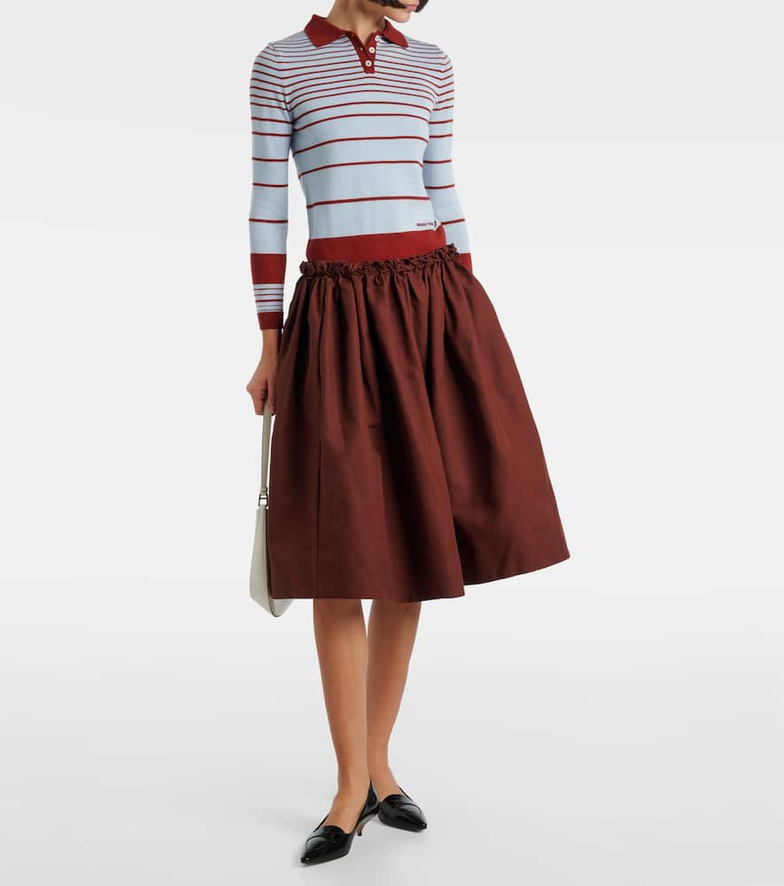 Striped polo sweater