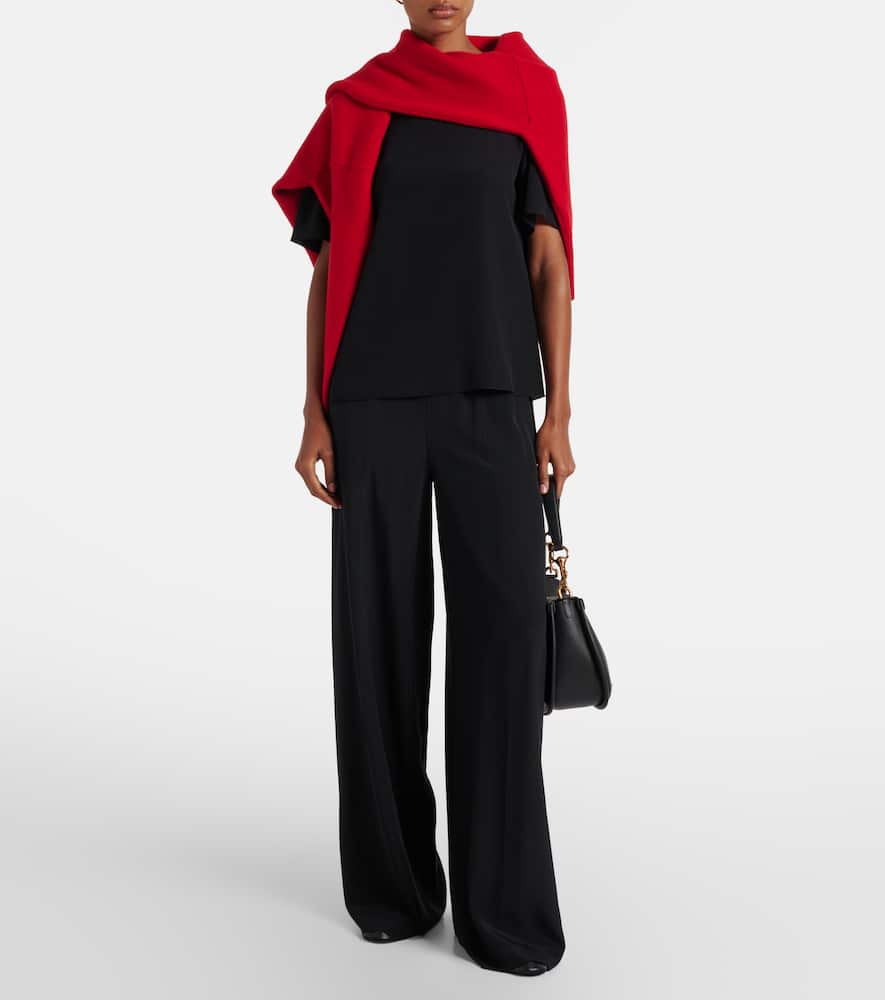 Hulin silk crêpe de soie wide-leg pants
