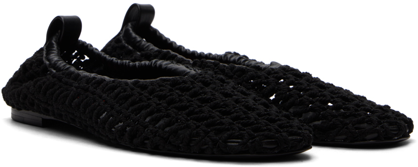 SIMONMILLER Black Crochet Riad Ballerina Flats