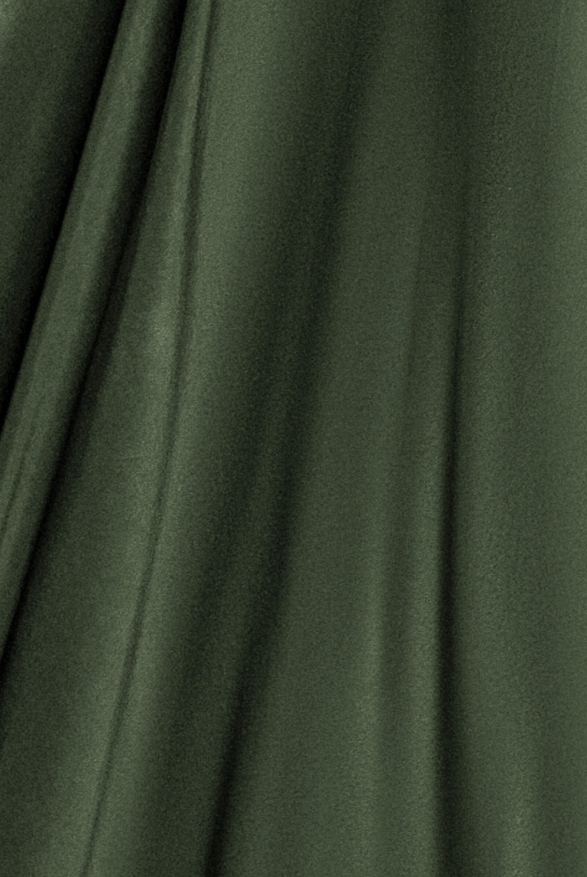 Goddiva Plus Wrap Front Maxi With Flutter Sleeves - Olive Green