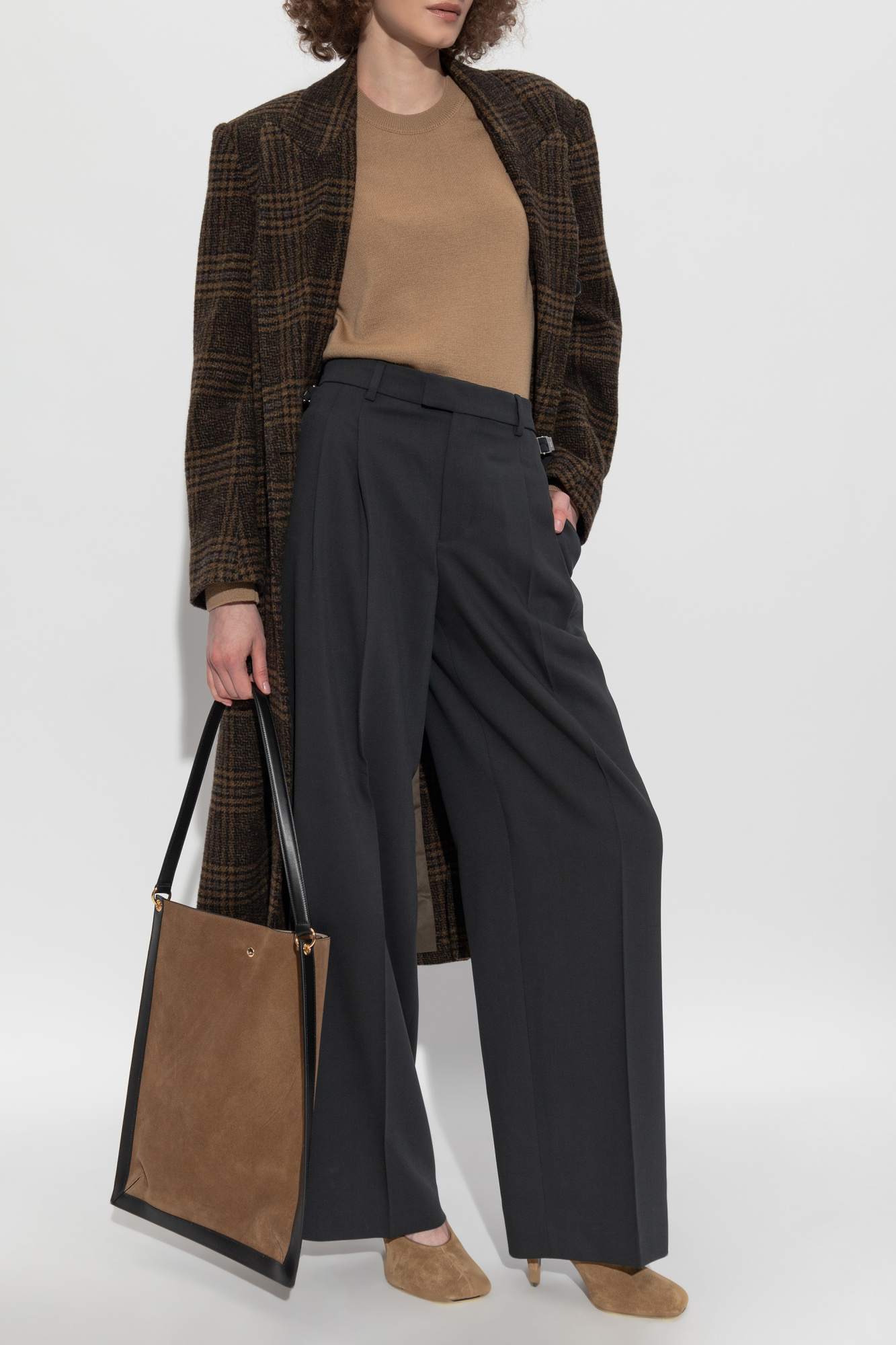 Wool Trousers, Women's, Black
