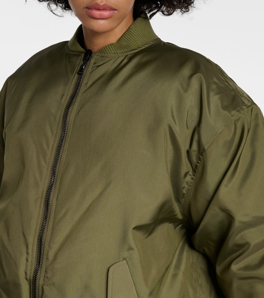 Reversible down bomber jacket