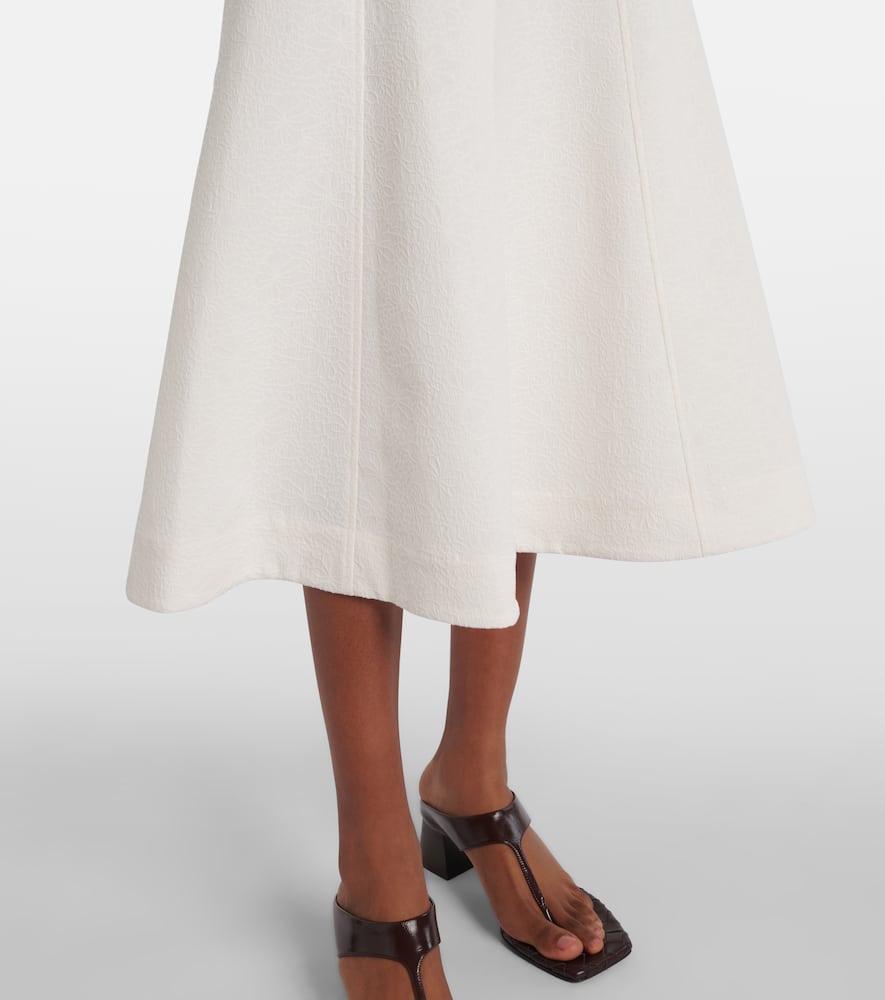 Fellini floral jacquard midi skirt