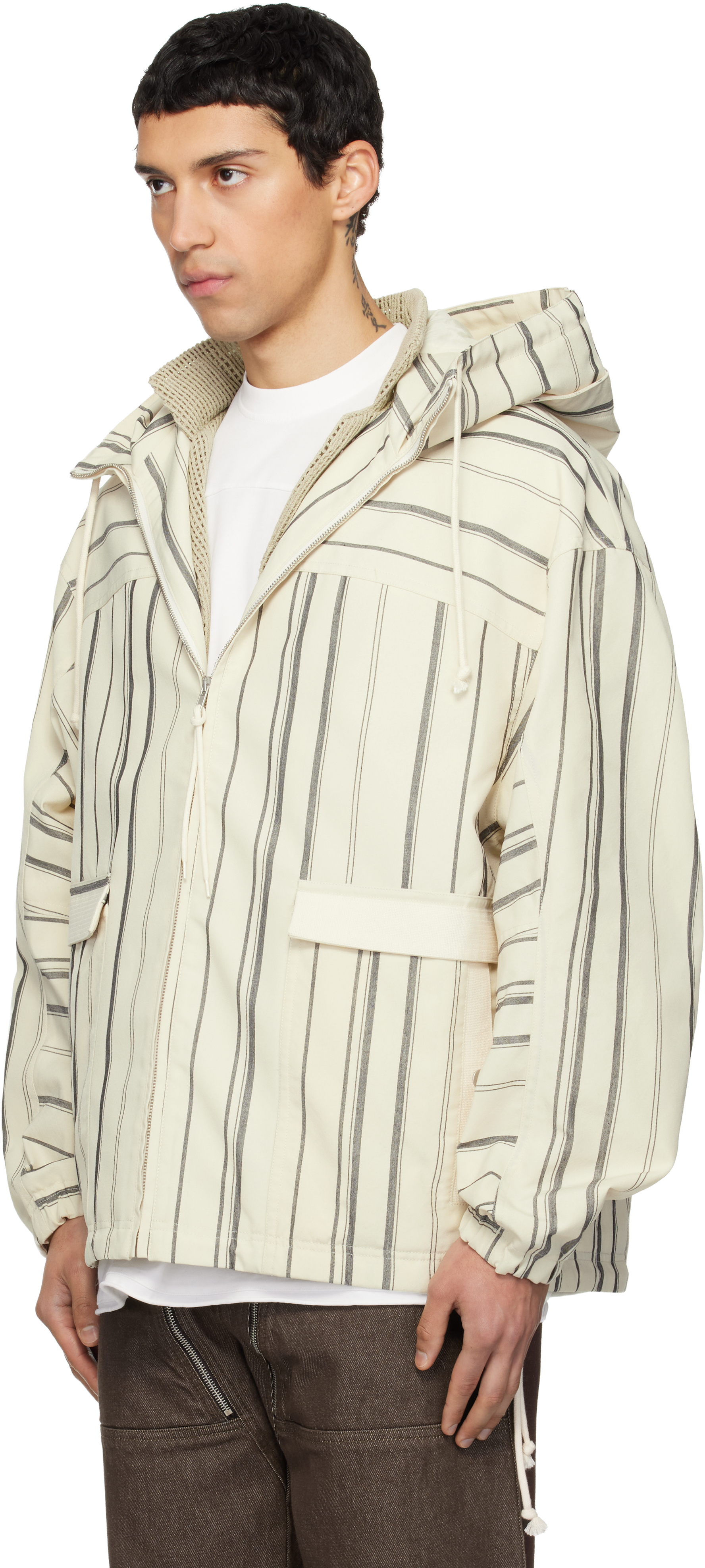 Beige Windbreaker Jacket