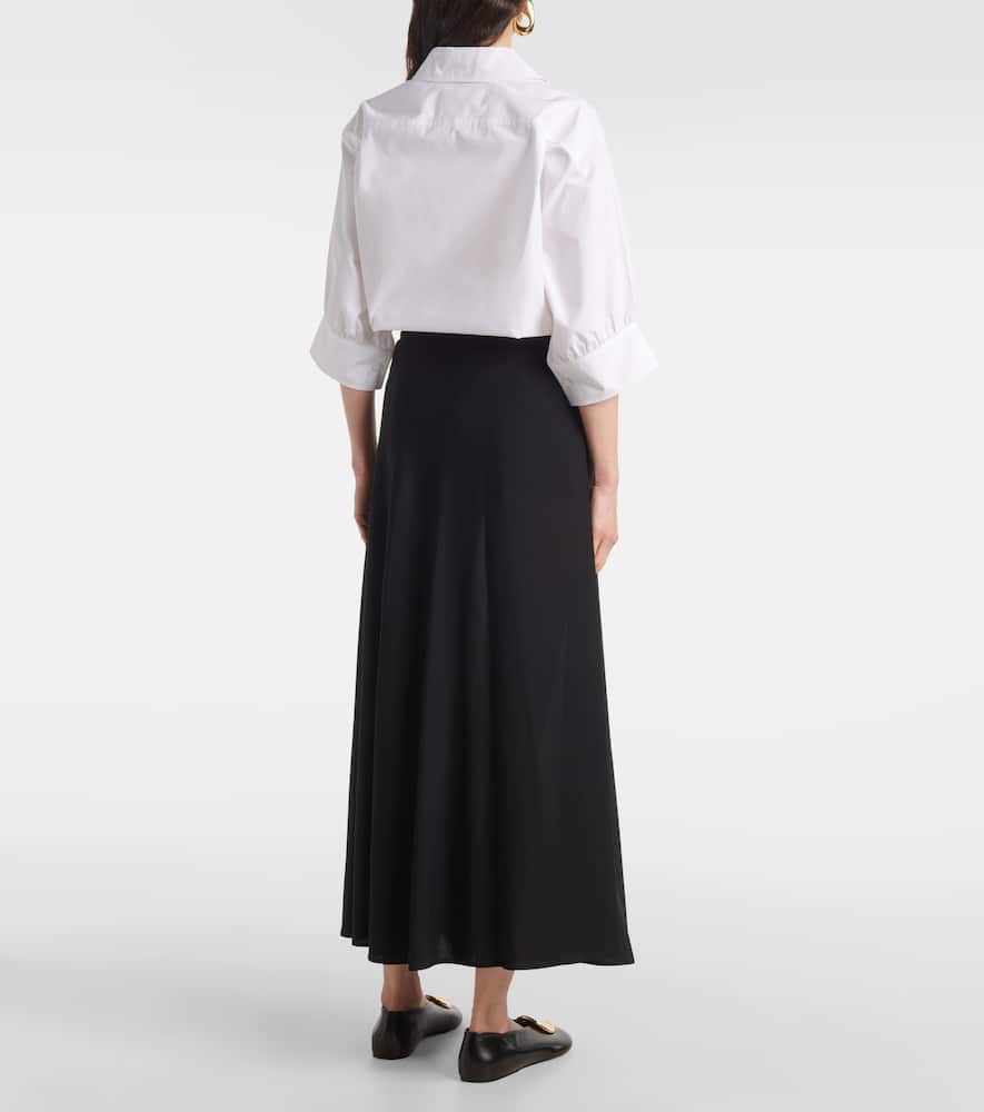 Pleated midi skirt