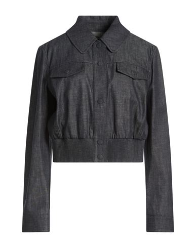 Woman Denim outerwear Blue Size 6 Cotton