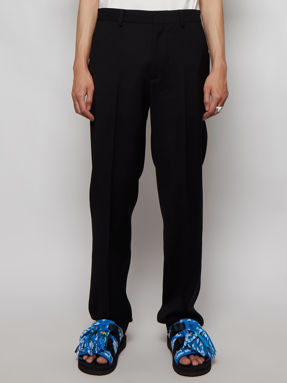 SLIM FIT SUIT PANTS BLACK NO COLOR