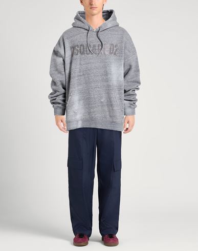 Man Sweatshirt Grey Size L Cotton