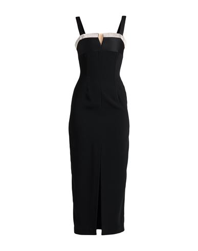 Woman Maxi dress Black Size 10 Polyester