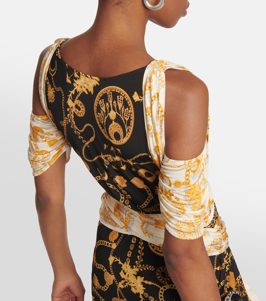 Marine Serre Printed midi dress