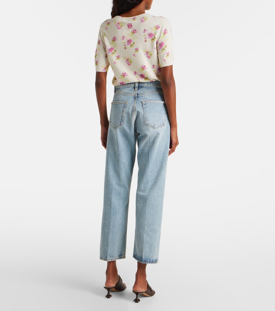 The Vertical Crop high-rise straight jeans