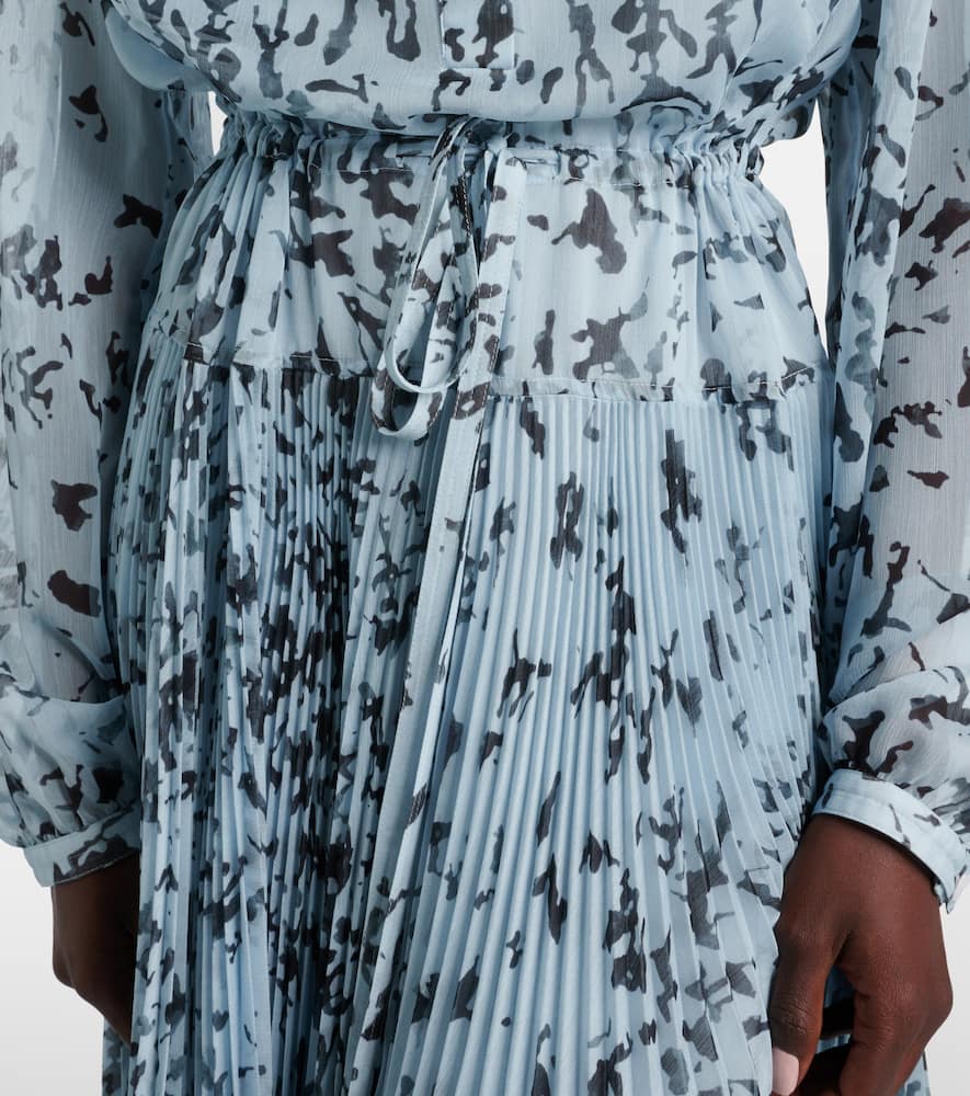 Jones printed chiffon shirt dress