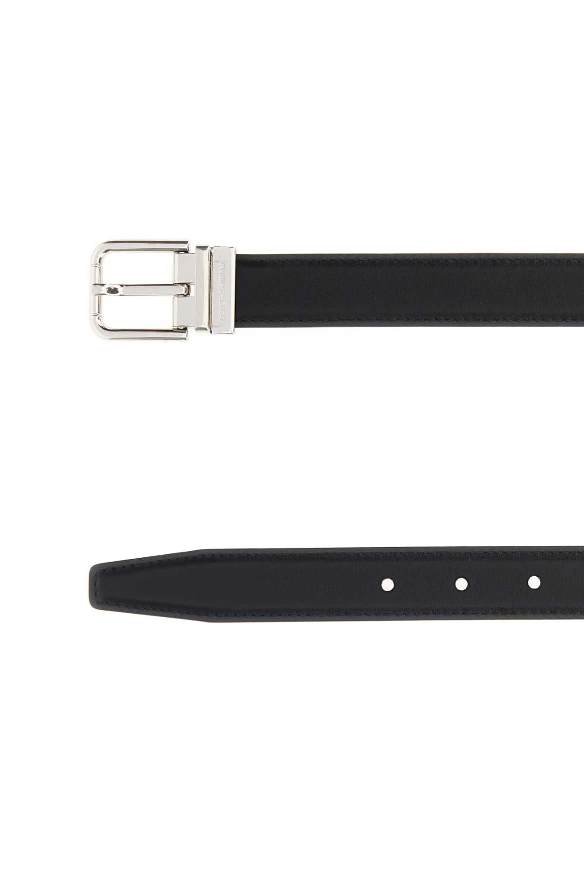 Dolce & Gabbana Black Leather Belt