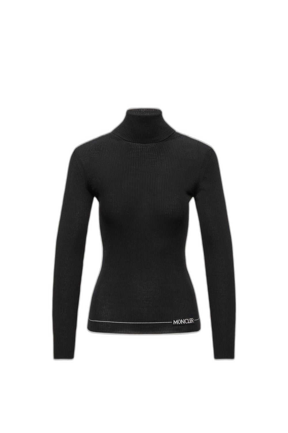 Ribbed-knit Turtleneck Top