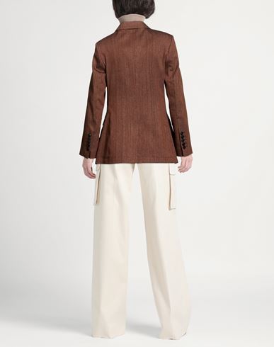 Woman Blazer Light brown Size 10 Linen, Cotton