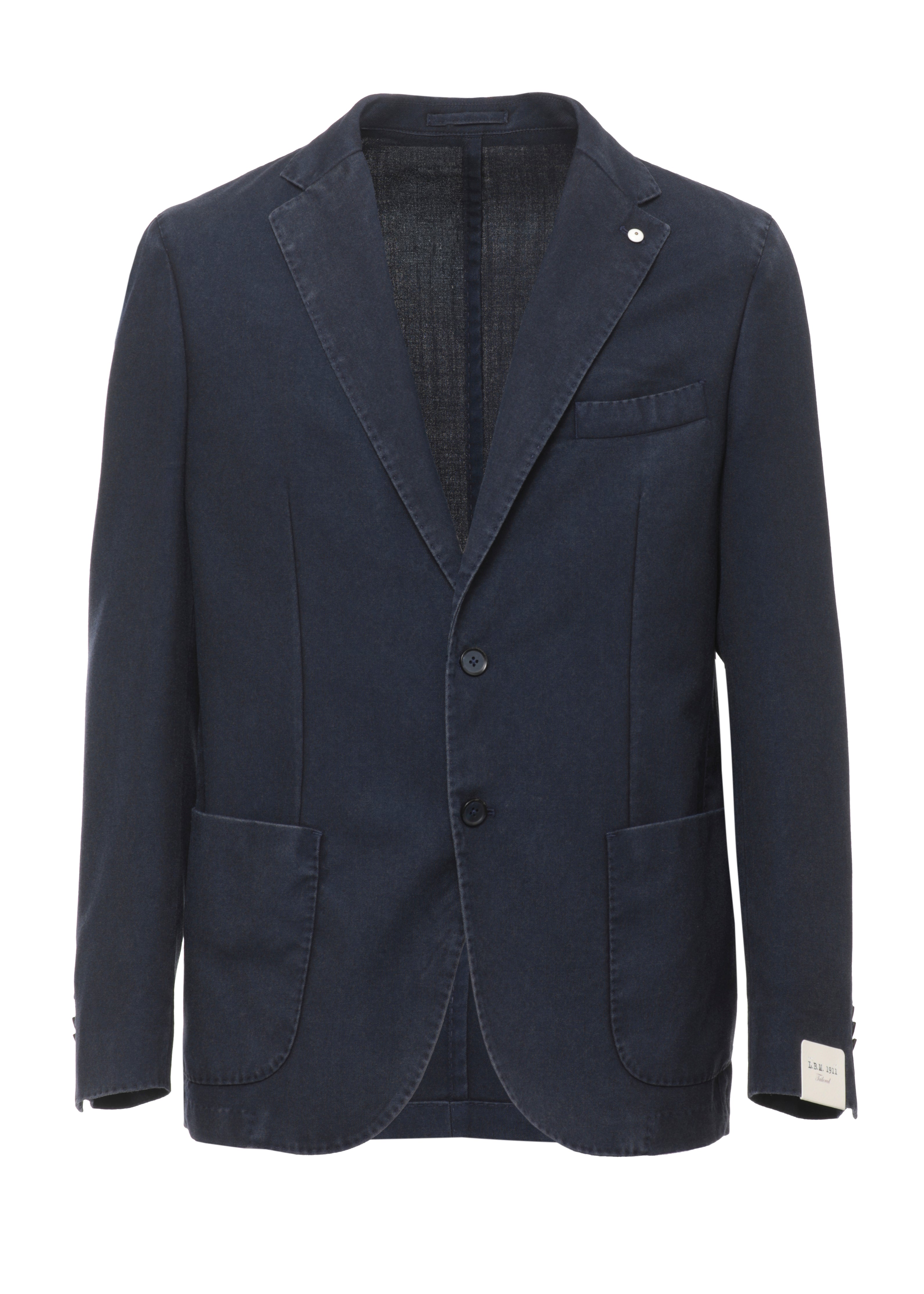Blue Classic Lapel Wool Blazer