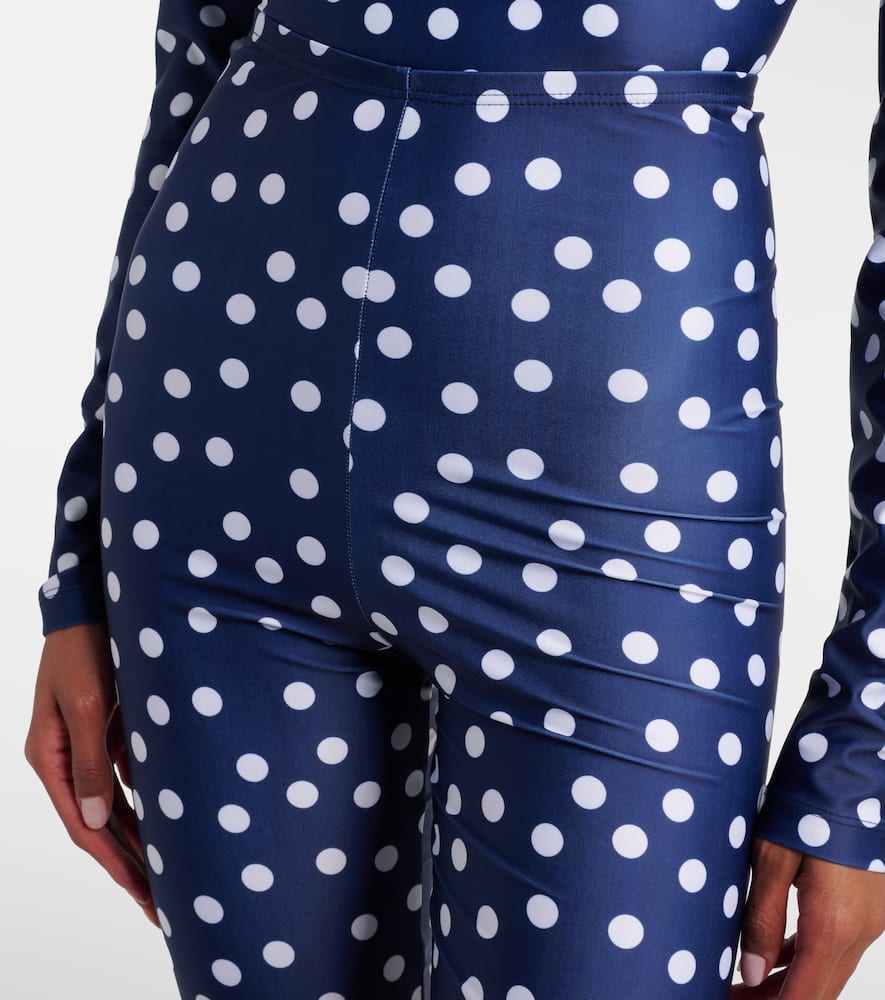 Polka-dot jersey leggings