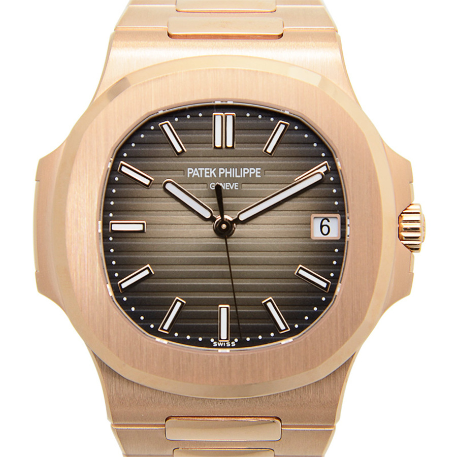 Nautilus Brown Dial 18K Rose Gold Automatic Mens Watch 5711-1R-001