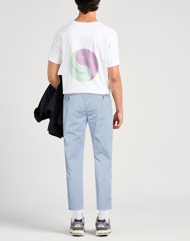 Man Pants Sky blue Size 28 Cotton, Elastane