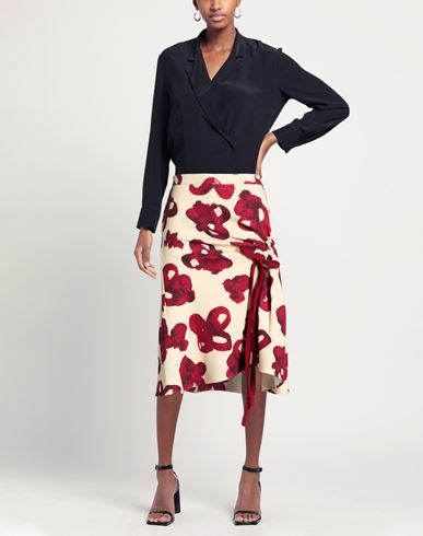 Woman Midi skirt Ivory Size M Wool
