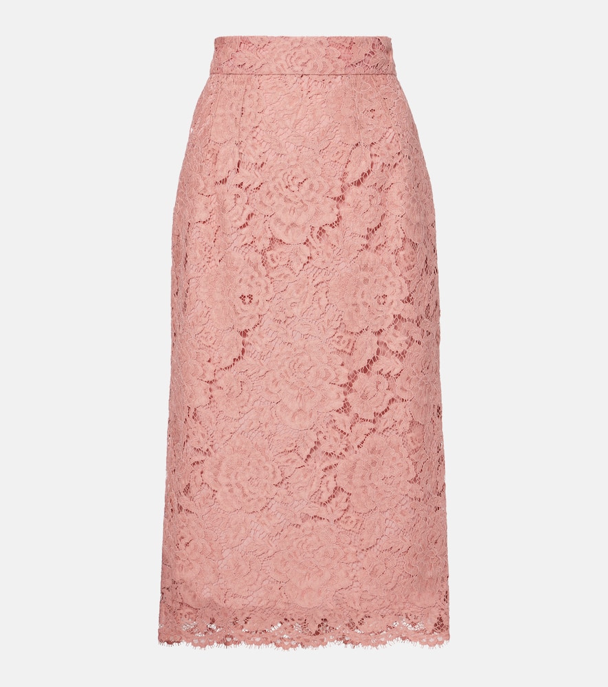 Lace midi skirt