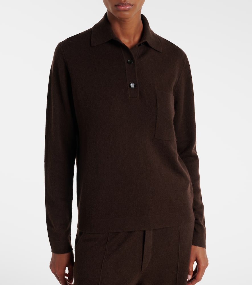 Wool and cashmere polo sweater